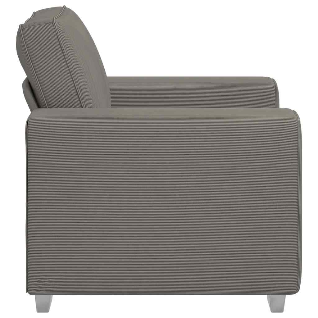 Divano Sedia Grigio Chiaro 100x77x82 cm Tessuto di Velluto a Coste | homemem39