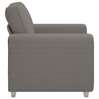 Divano Sedia Grigio Chiaro 100x77x82 cm Tessuto di Velluto a Coste | homemem39