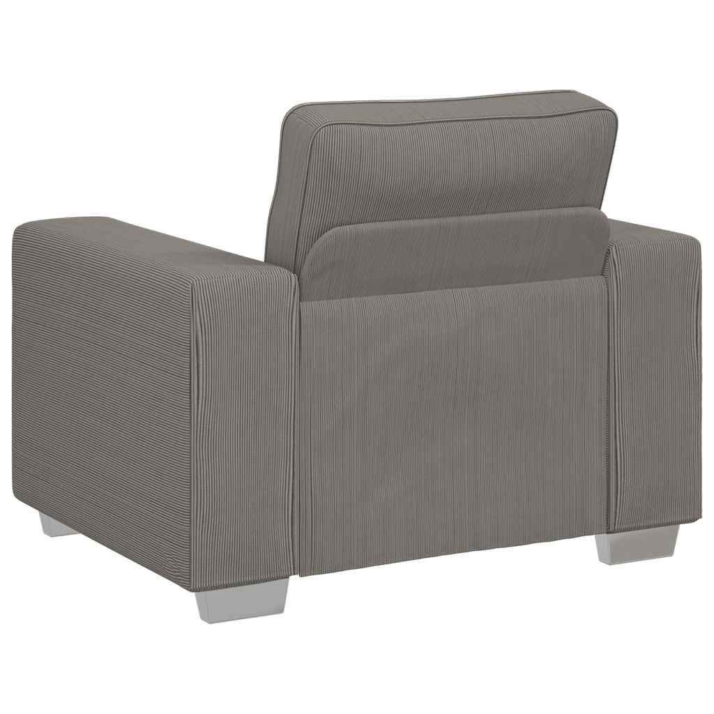 Divano Sedia Grigio Chiaro 100x77x82 cm Tessuto di Velluto a Coste | homemem39