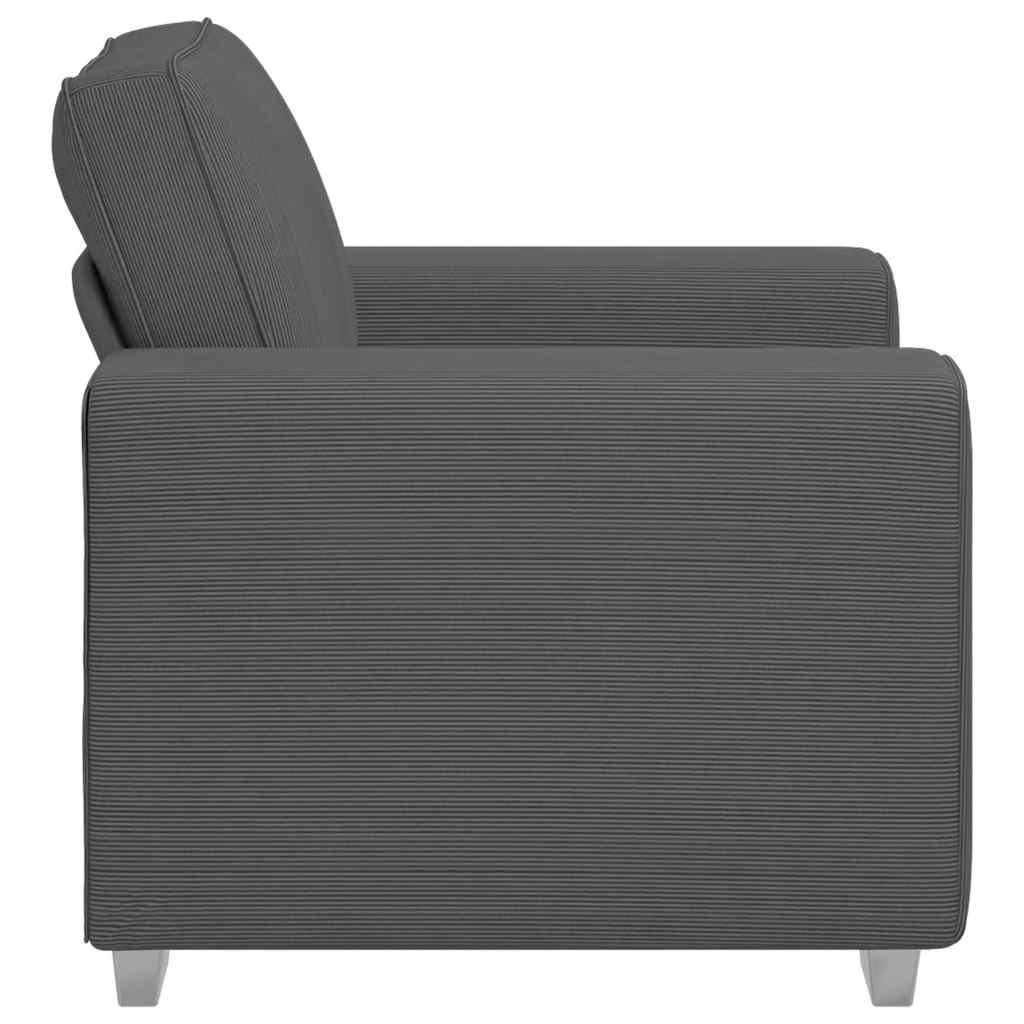 Divano Sedia Grigio Scuro 100x77x82 cm Tessuto di Velluto a Coste | homemem39