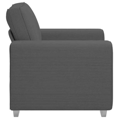 Divano Sedia Grigio Scuro 100x77x82 cm Tessuto di Velluto a Coste | homemem39