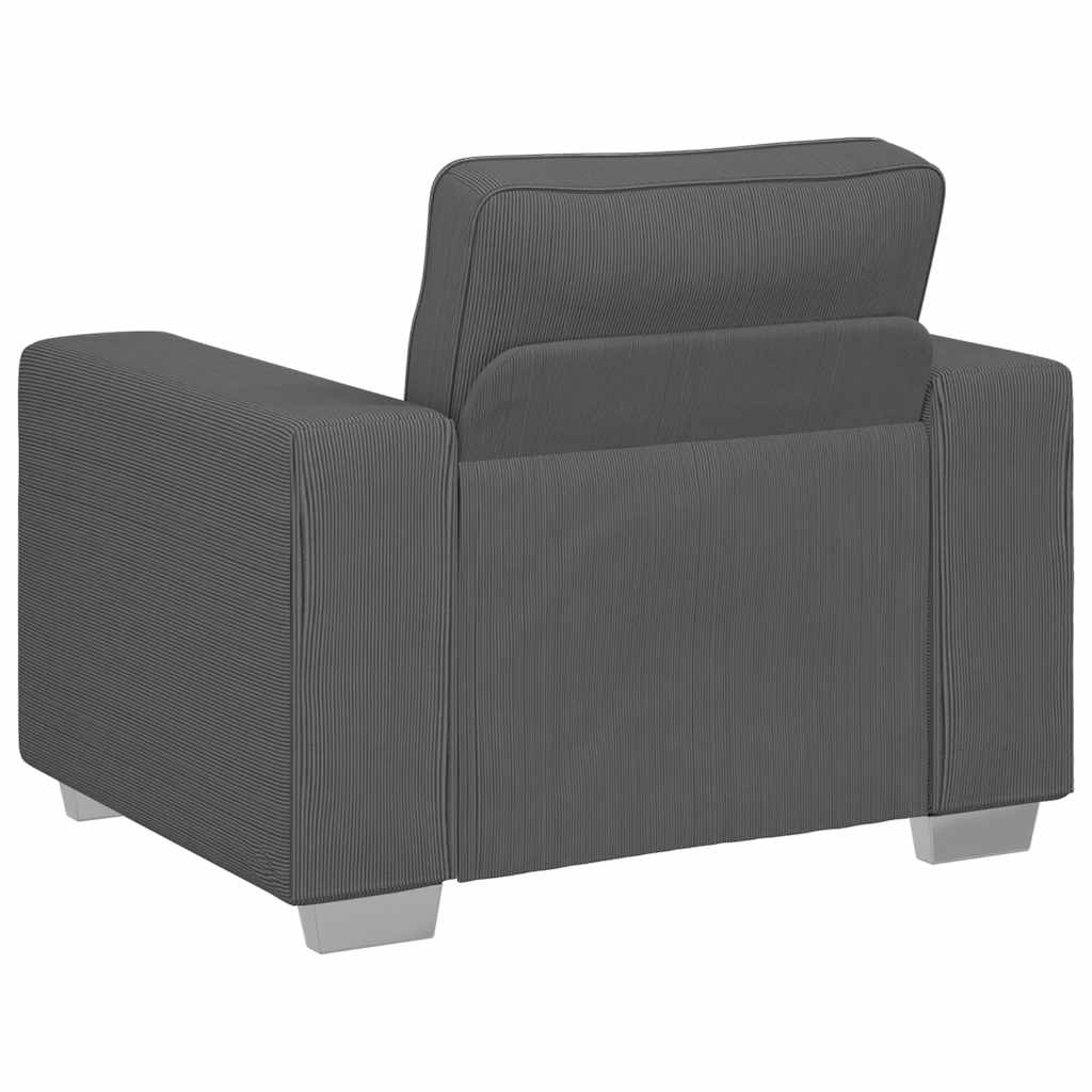 Divano Sedia Grigio Scuro 100x77x82 cm Tessuto di Velluto a Coste | homemem39