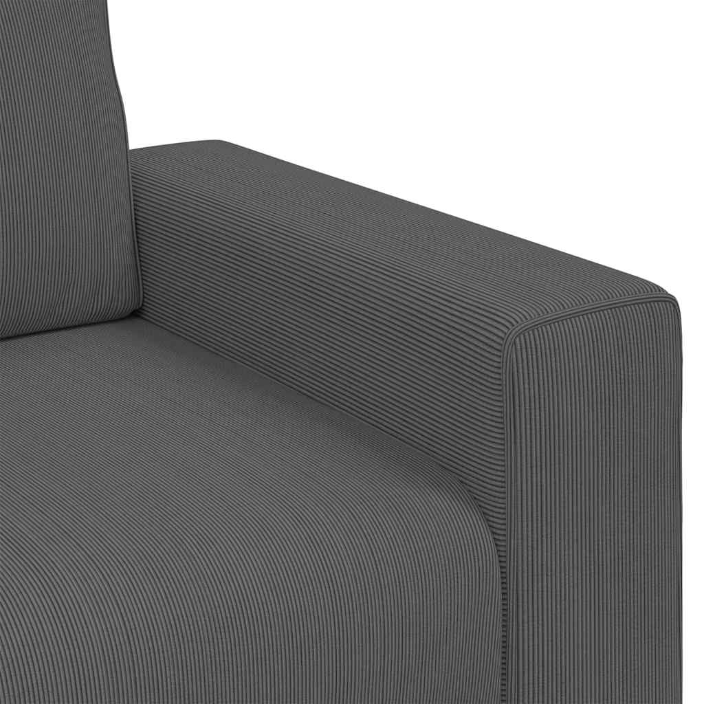 Divano Sedia Grigio Scuro 100x77x82 cm Tessuto di Velluto a Coste | homemem39