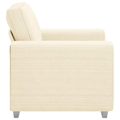 Divano Sedia Crema 100x77x82 cm Tessuto di Velluto a Coste | homemem39