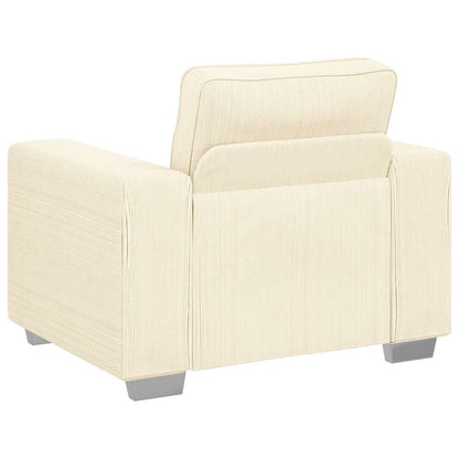 Divano Sedia Crema 100x77x82 cm Tessuto di Velluto a Coste | homemem39