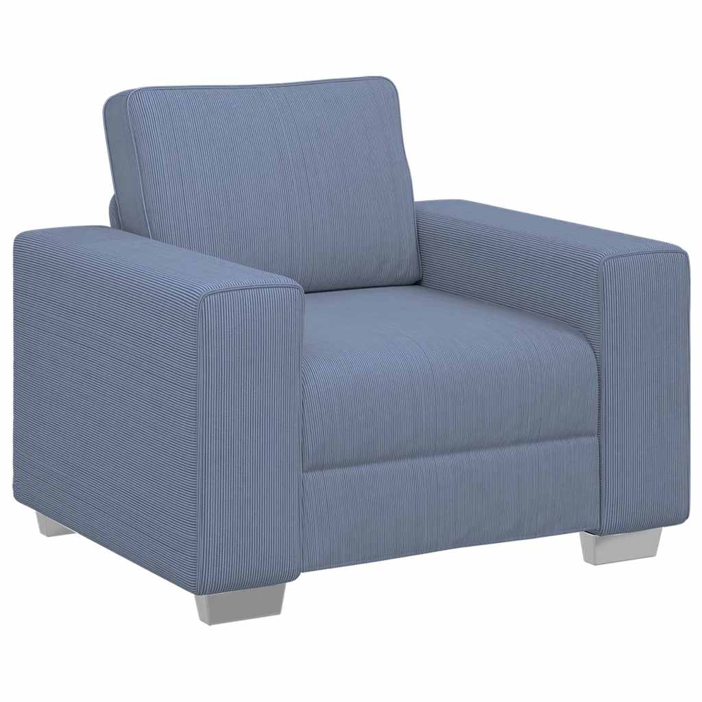 Divano Sedia Blu 100x77x82 cm Tessuto di velluto a coste | homemem39
