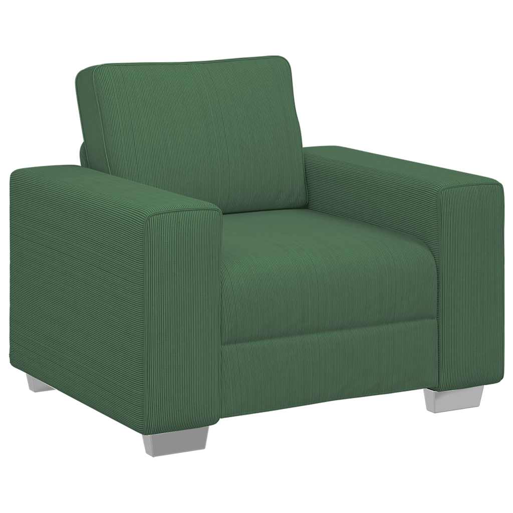 Divano Sedia Verde Scuro 100x77x82 cm Tessuto di Velluto a Coste | homemem39