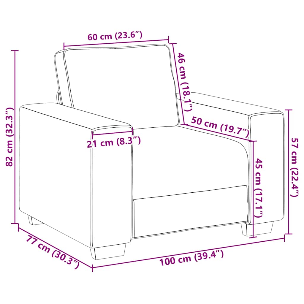 Divano Sedia Verde Scuro 100x77x82 cm Tessuto di Velluto a Coste | homemem39