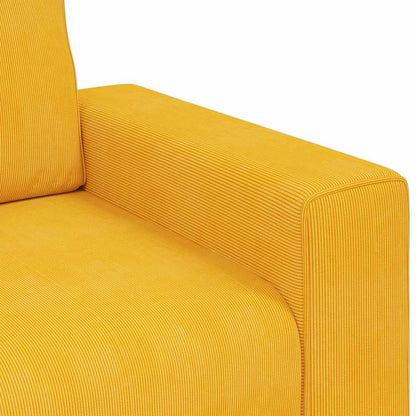 Divano Sedia Giallo Chiaro 100x77x82 cm in Tessuto di Velluto a Coste | homemem39