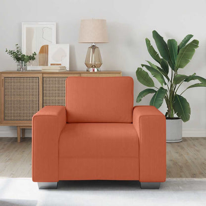 Divano Sedia Rosso Arancione 60 cm Tessuto di Velluto a Coste - homemem39