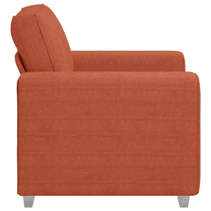 Divano Sedia Rosso Arancione 100x77x82 cm Tessuto di Velluto a Coste | homemem39