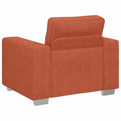 Divano Sedia Rosso Arancione 100x77x82 cm Tessuto di Velluto a Coste | homemem39