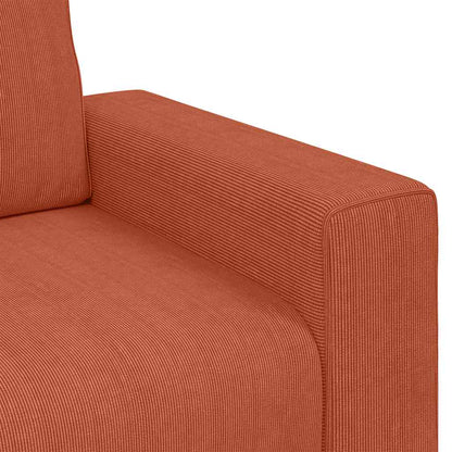 Divano Sedia Rosso Arancione 100x77x82 cm Tessuto di Velluto a Coste | homemem39