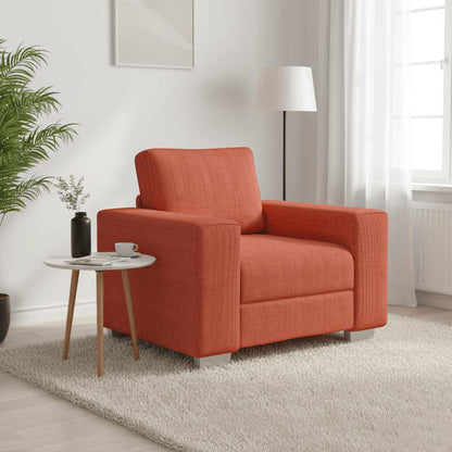 Divano Sedia Rosso Arancione 100x77x82 cm Tessuto di Velluto a Coste | homemem39