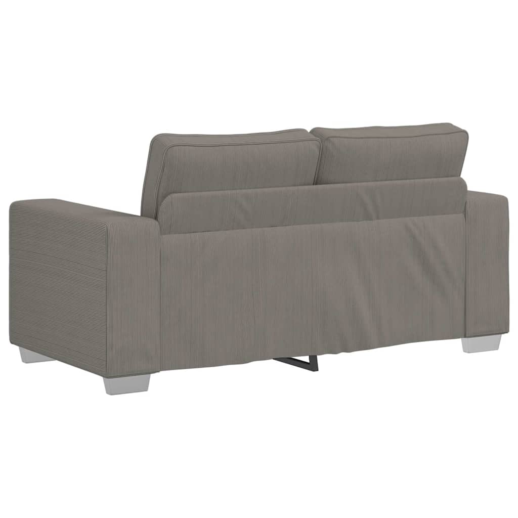 Divano Divanetto Grigio Chiaro 160x77x82cm Tessuto di Velluto a Coste | homemem39