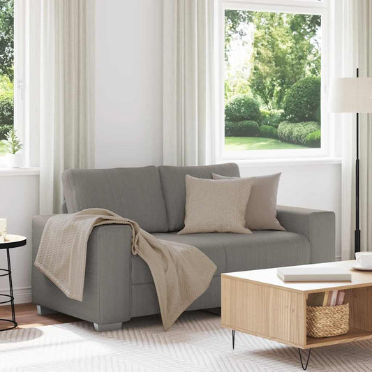 Divano Divanetto Grigio Chiaro 160x77x82cm Tessuto di Velluto a Coste | homemem39