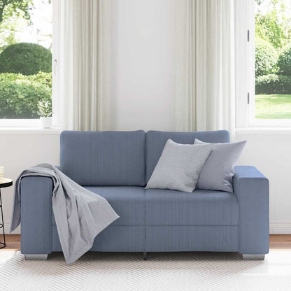 Divano Divanetto Blu 160x77x82 cm Tessuto di Velluto a Coste | homemem39
