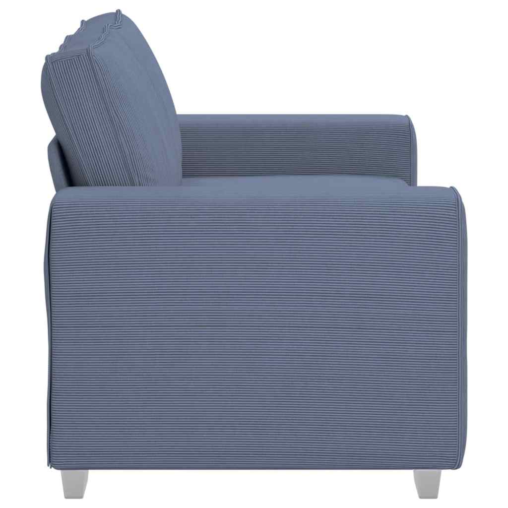 Divano Divanetto Blu 160x77x82 cm Tessuto di Velluto a Coste