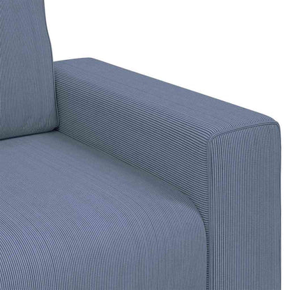 Divano Divanetto Blu 160x77x82 cm Tessuto di Velluto a Coste | homemem39