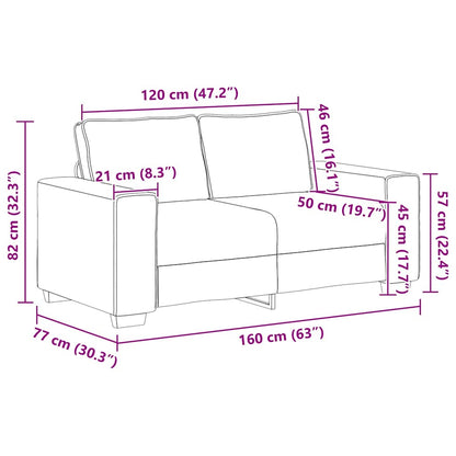Divano Divanetto Blu 160x77x82 cm Tessuto di Velluto a Coste | homemem39