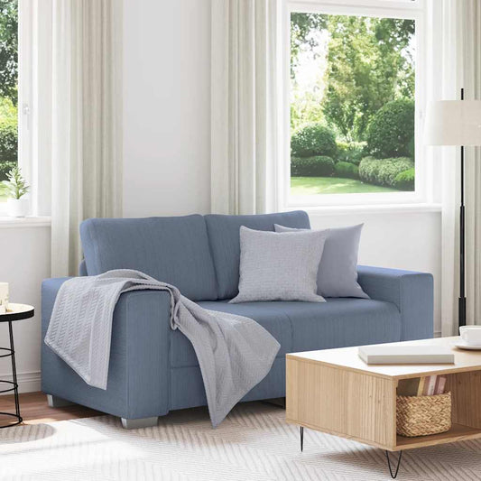 Divano Divanetto Blu 160x77x82 cm Tessuto di Velluto a Coste