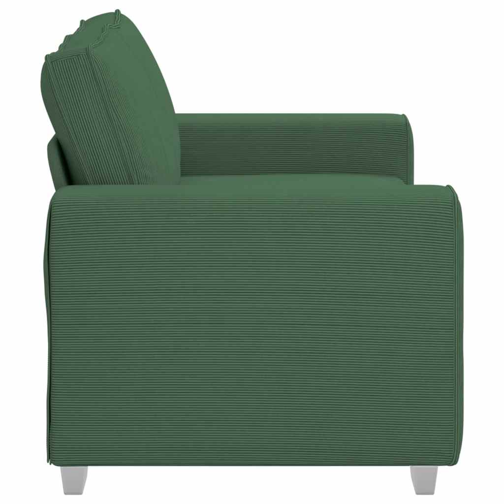 Divano Divanetto Verde Scuro 160x77x82cm Tessuto di Velluto a Coste | homemem39