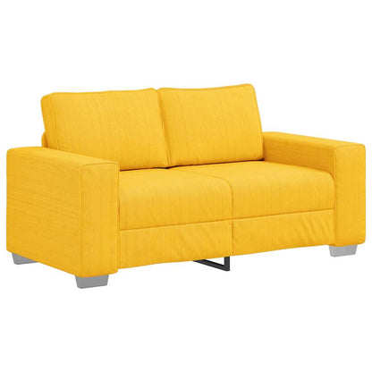 Divano Divanetto Giallo Chiaro 160x77x82cm Tessuto di Velluto a Coste