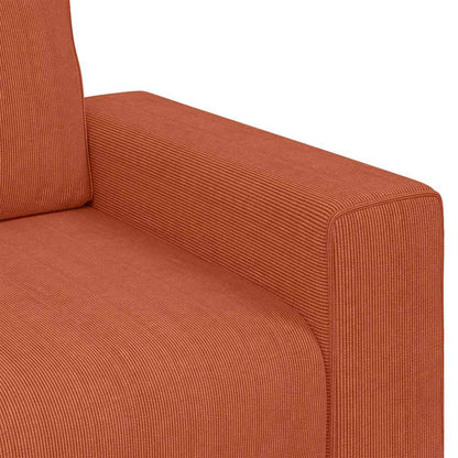 Divano Divanetto Rosso Arancione 160x77x82 cm Tessuto Velluto a Coste | homemem39