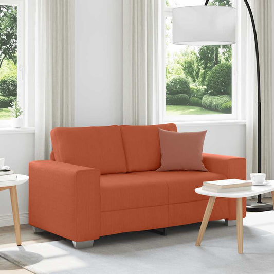 Divano Divanetto Rosso Arancione 160x77x82 cm Tessuto Velluto a Coste | homemem39