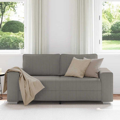 Divano Divanetto Grigio Chiaro 180x77x82cm Tessuto di Velluto a Coste | homemem39
