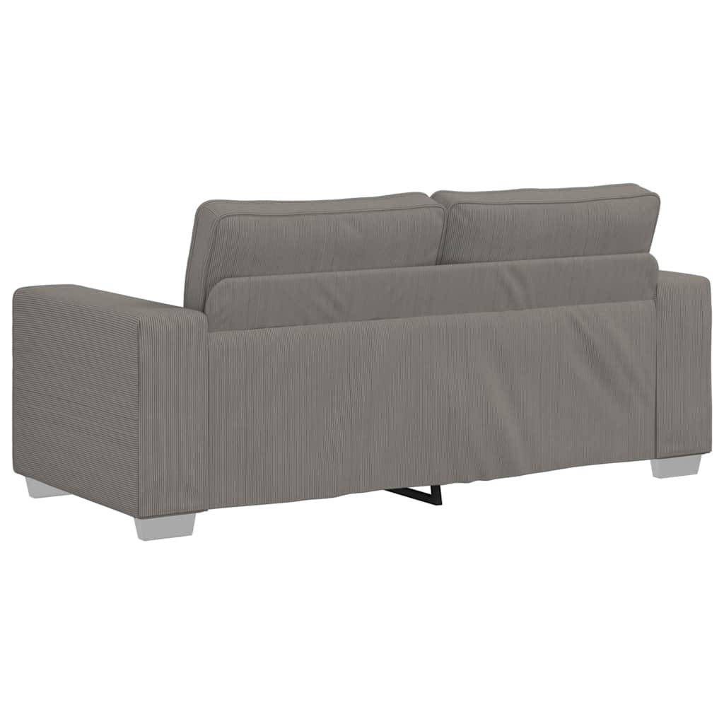 Divano Divanetto Grigio Chiaro 180x77x82cm Tessuto di Velluto a Coste | homemem39