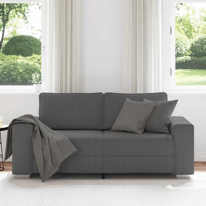 Divano Divanetto Grigio Scuro 180x77x82 cm Tessuto di Velluto a Coste | homemem39