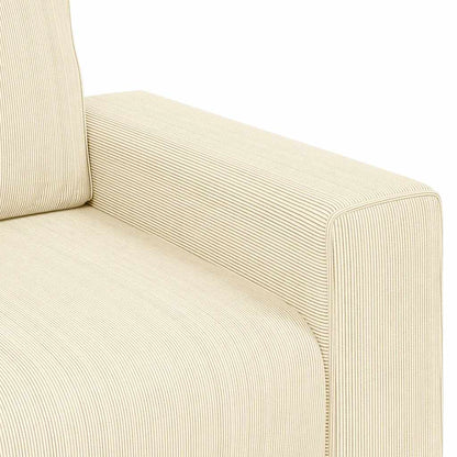 Divano Divanetto Crema 180x77x82 cm Tessuto di Velluto a Coste | homemem39