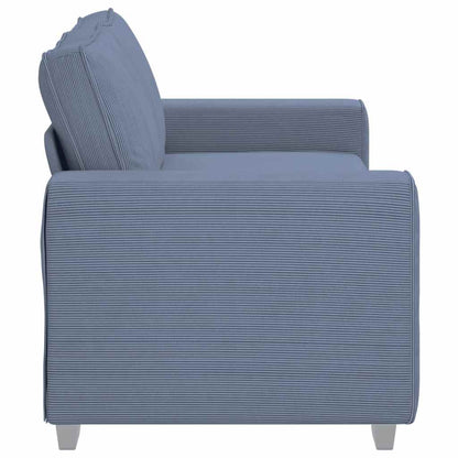 Divano Divanetto Blu 180x77x82 cm Tessuto di Velluto a Coste | homemem39