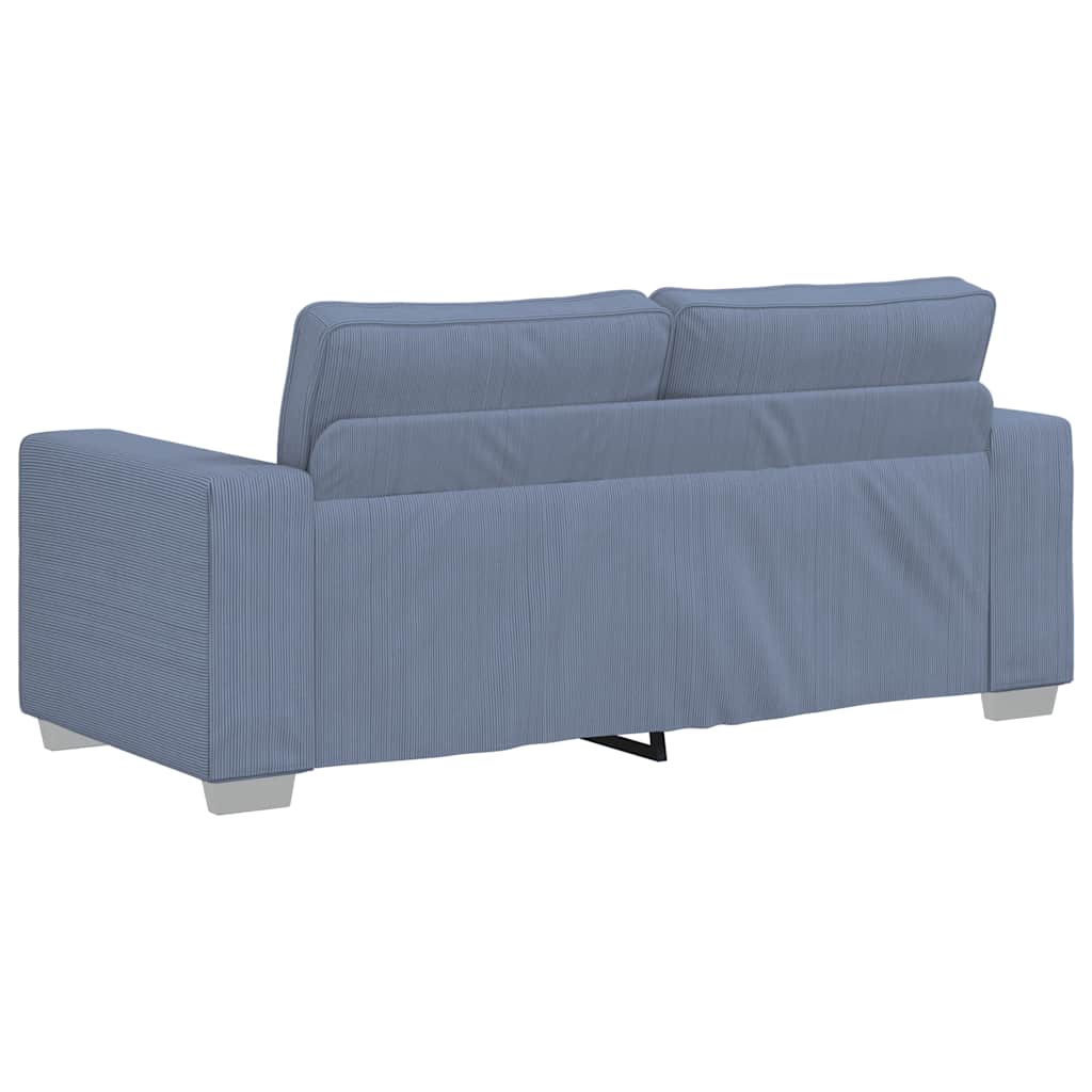 Divano Divanetto Blu 180x77x82 cm Tessuto di Velluto a Coste | homemem39