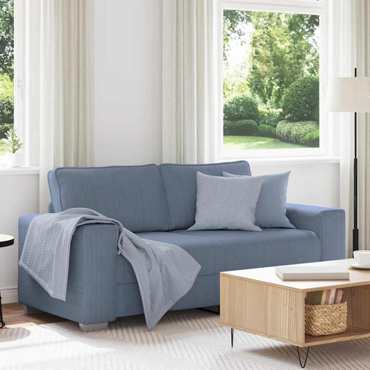 Divano Divanetto Blu 180x77x82 cm Tessuto di Velluto a Coste