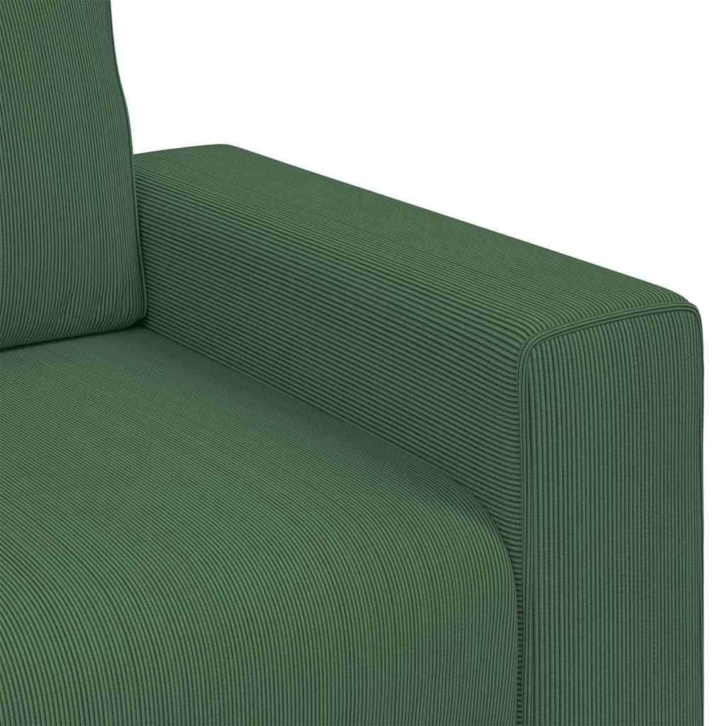 Divano Divanetto Verde Scuro 180x77x82cm Tessuto di Velluto a Coste | homemem39