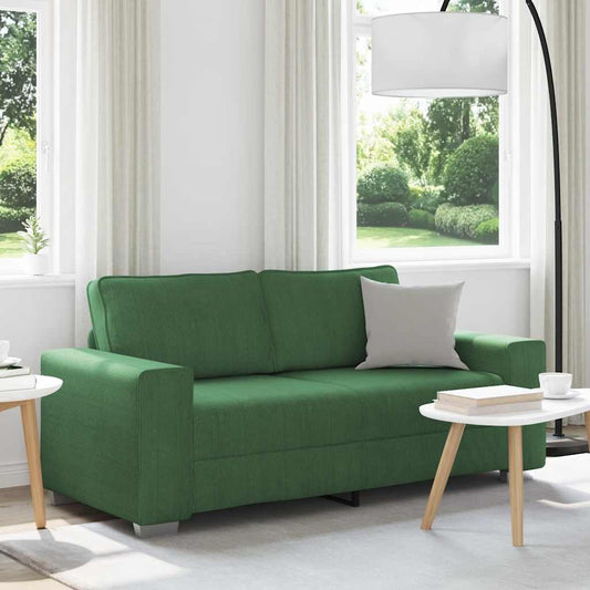 Divano Divanetto Verde Scuro 180x77x82cm Tessuto di Velluto a Coste