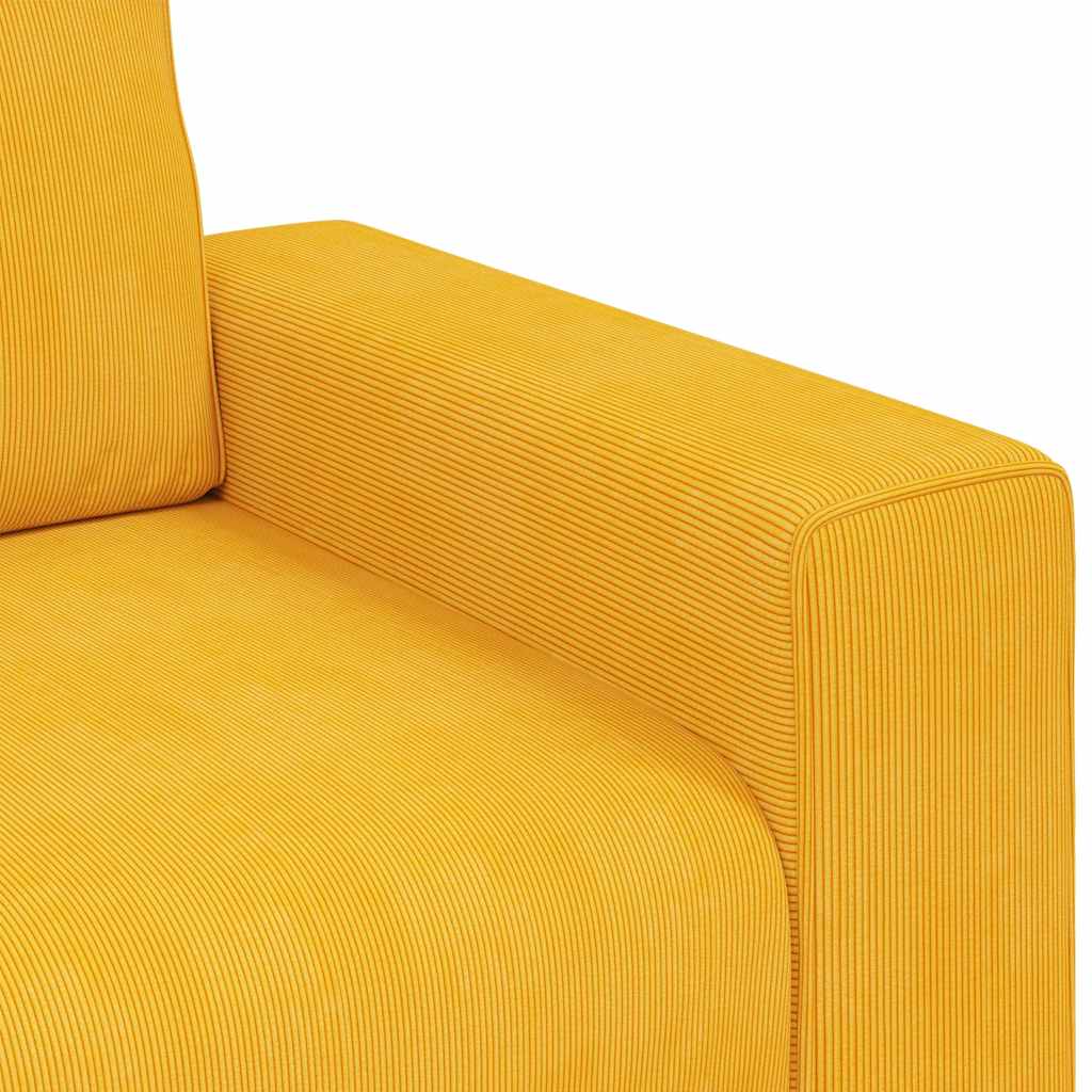 Divano Divanetto Giallo Chiaro 180x77x82cm Tessuto di Velluto a Coste | homemem39