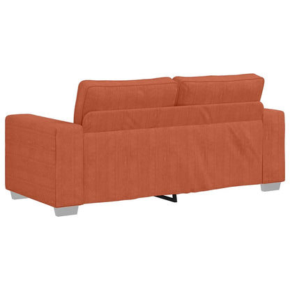 Divano Divanetto Rosso Arancione 180x77x82 cm Tessuto Velluto a Coste | homemem39