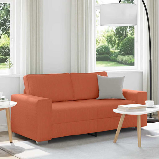 Divano Divanetto Rosso Arancione 180x77x82 cm Tessuto Velluto a Coste | homemem39