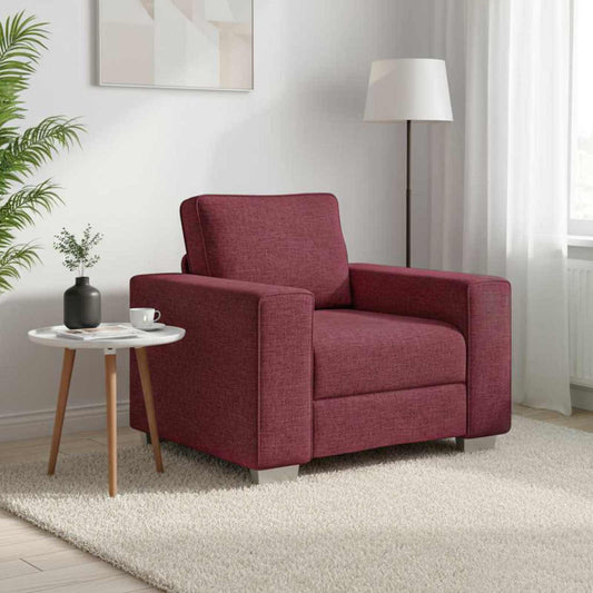 Poltrona Sofa Rosso Vino 100 cm Tessuto | homemem39