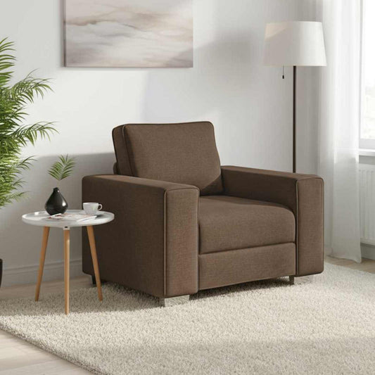 Poltrona Sofa Marrone 100 cm Tessuto | homemem39