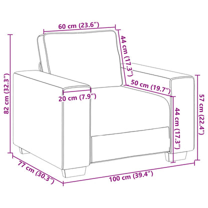 Poltrona Sofa Verde Scuro 100 cm Tessuto | homemem39