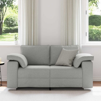 Divano a due posti Grigio Nuvola 160 cm Tessuto | homemem39
