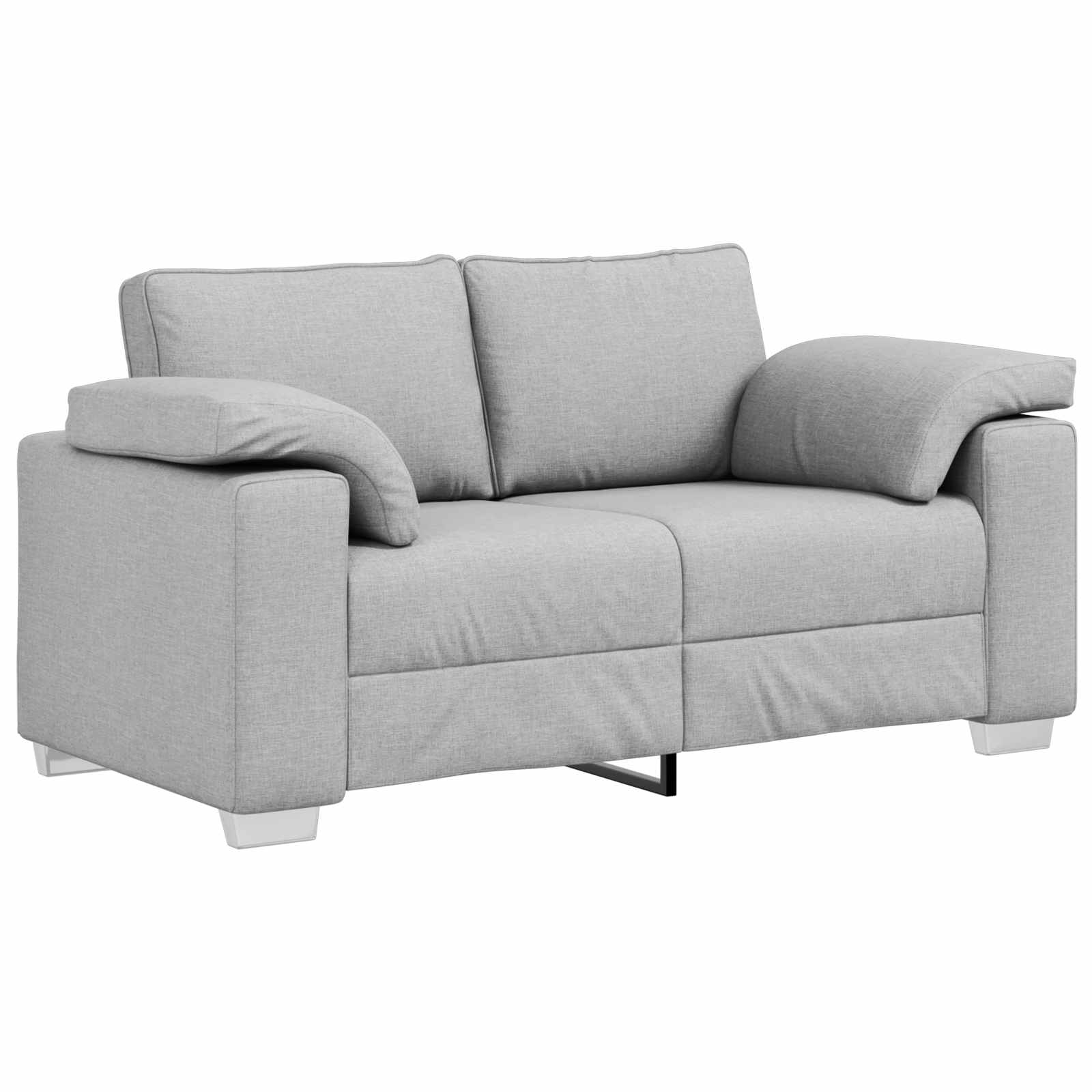 Divano a due posti Grigio Nuvola 160 cm Tessuto | homemem39