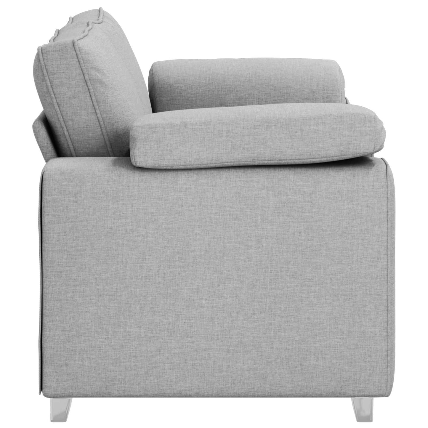 Divano a due posti Grigio Nuvola 160 cm Tessuto | homemem39