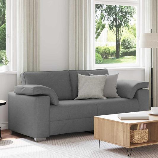 Divano a due posti Grigio scuro 180 cm Tessuto | homemem39