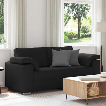 Divano a due posti Nero 180 cm Tessuto | homemem39