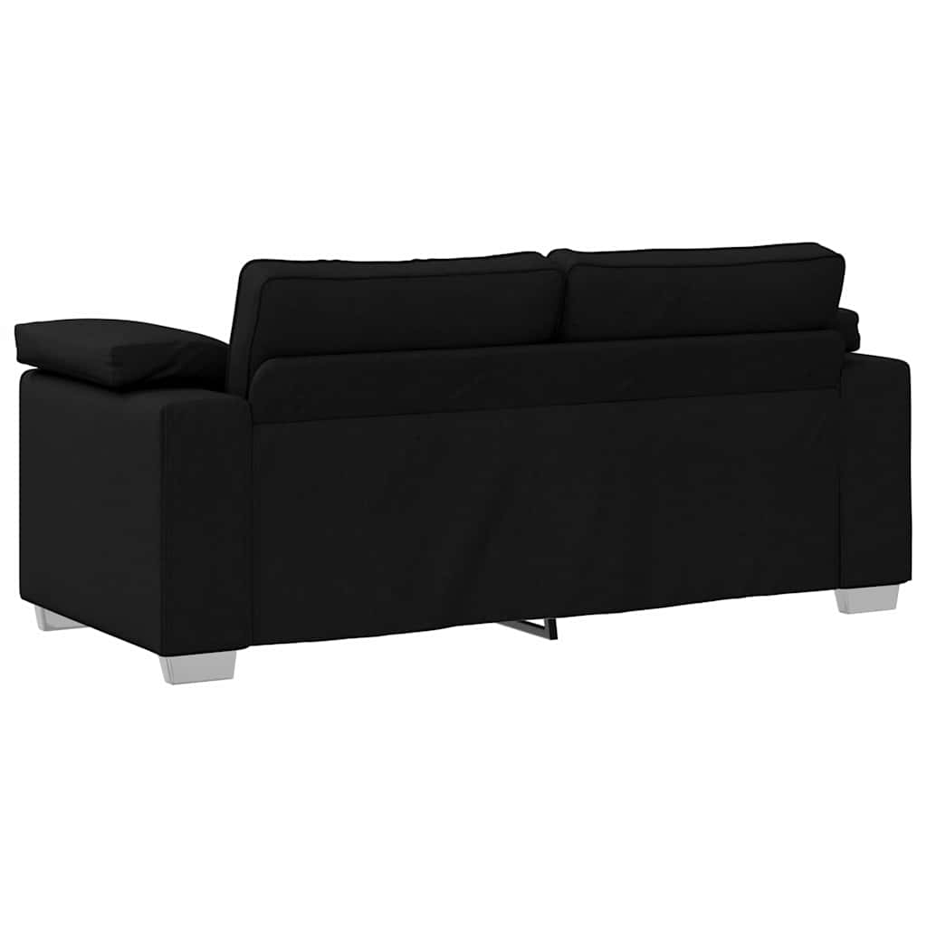 Divano con cuscino Nero 180 x 77 x 82 cm Tessuto - homemem39